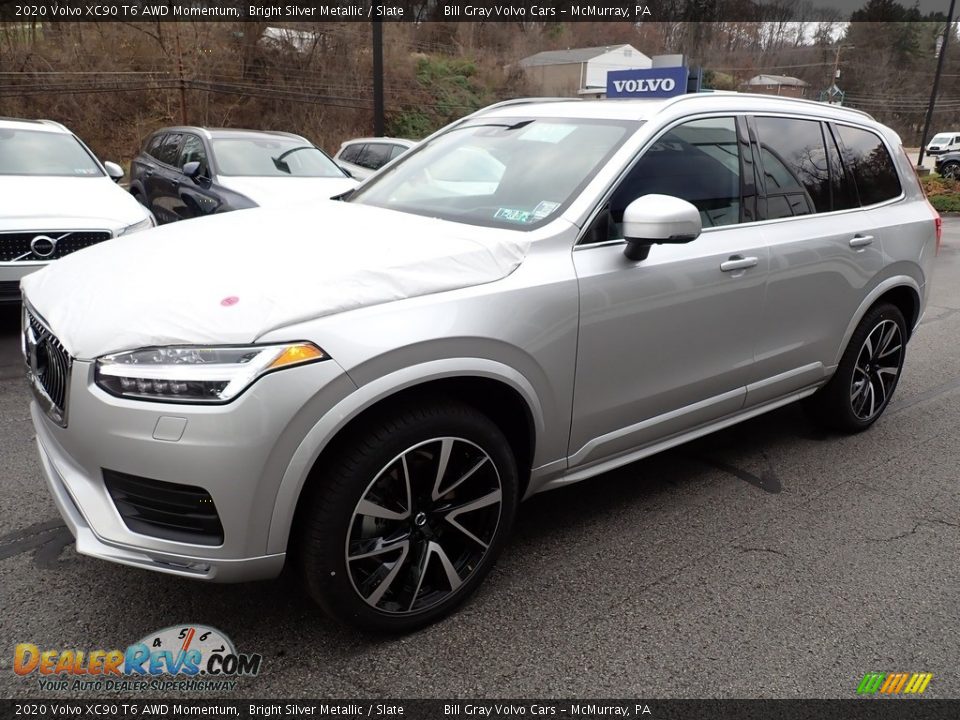 2020 Volvo XC90 T6 AWD Momentum Bright Silver Metallic / Slate Photo #5