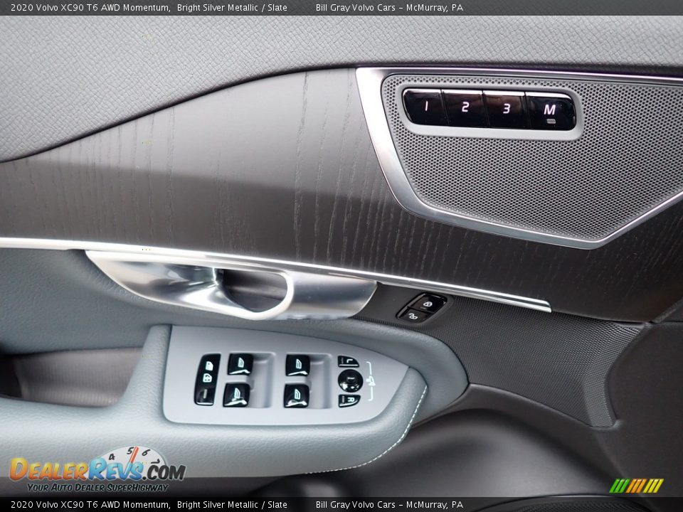 2020 Volvo XC90 T6 AWD Momentum Bright Silver Metallic / Slate Photo #10