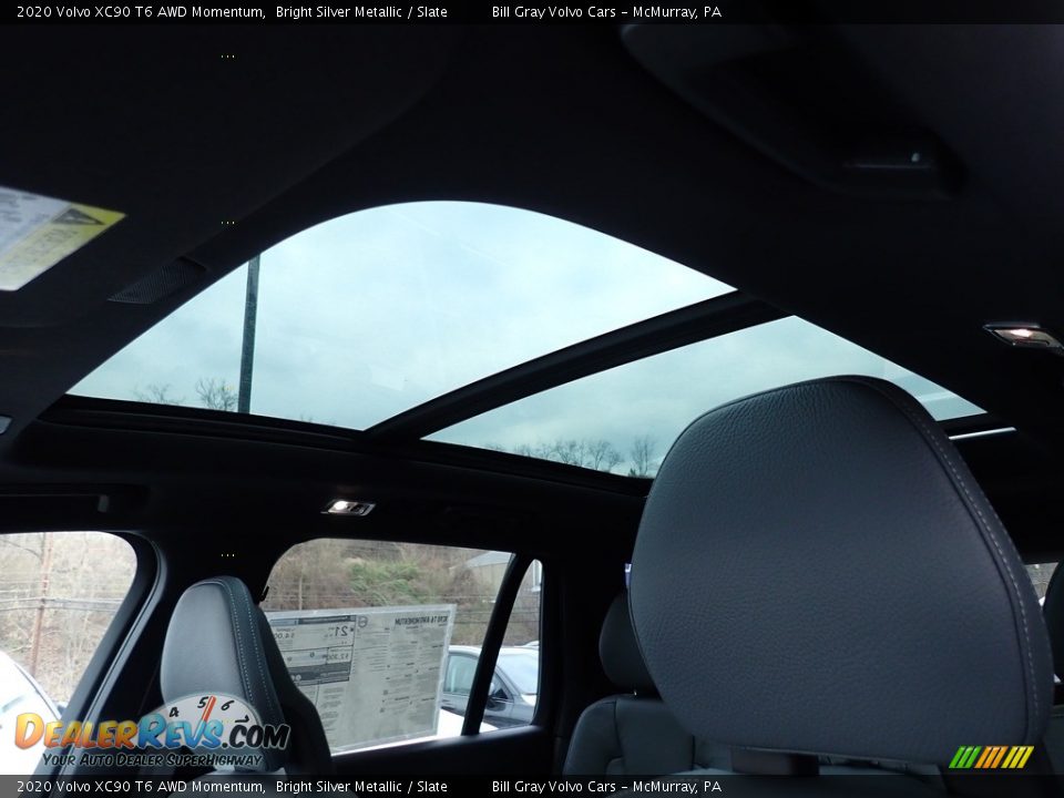 2020 Volvo XC90 T6 AWD Momentum Bright Silver Metallic / Slate Photo #12