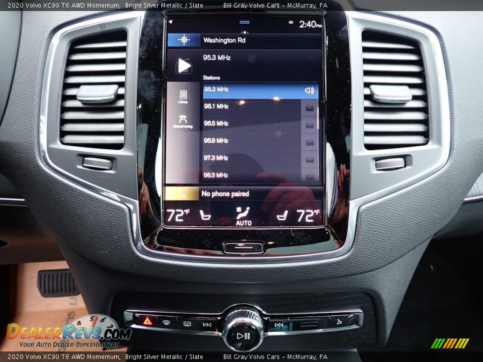 2020 Volvo XC90 T6 AWD Momentum Bright Silver Metallic / Slate Photo #15
