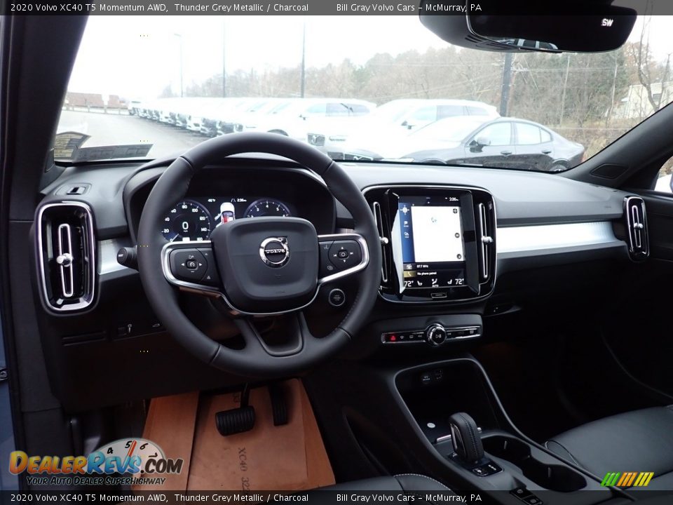 2020 Volvo XC40 T5 Momentum AWD Thunder Grey Metallic / Charcoal Photo #9