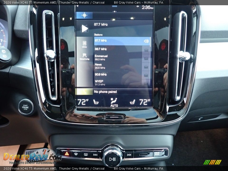 2020 Volvo XC40 T5 Momentum AWD Thunder Grey Metallic / Charcoal Photo #15