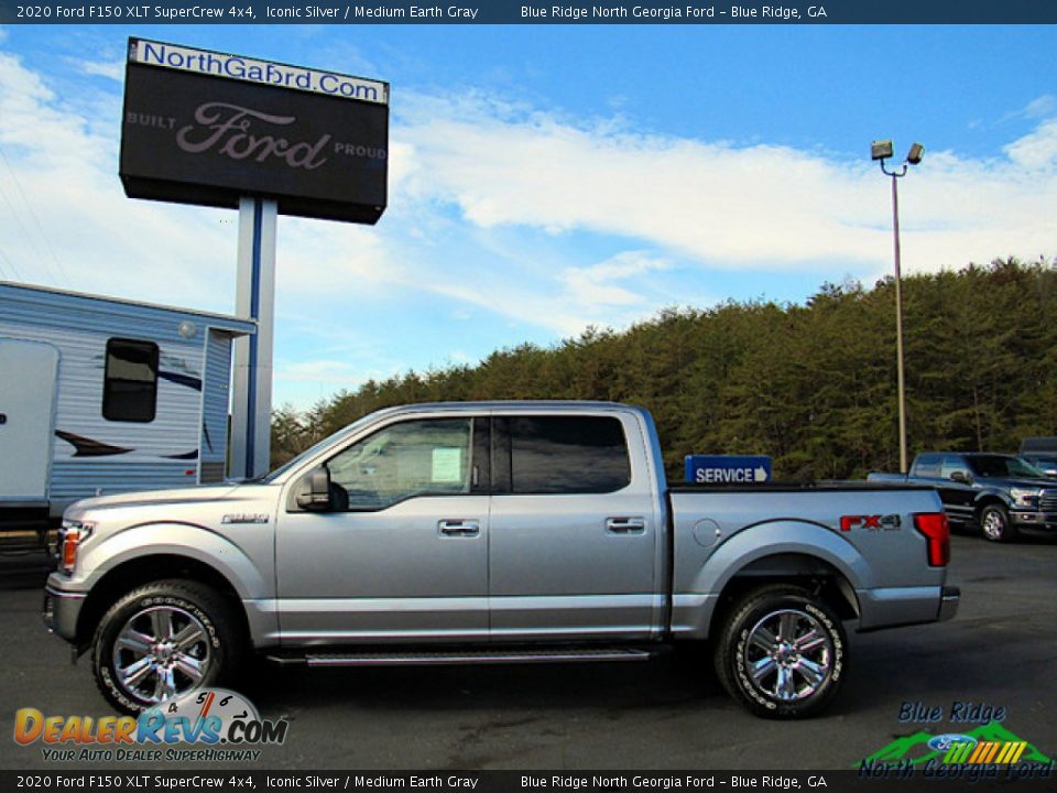 2020 Ford F150 XLT SuperCrew 4x4 Iconic Silver / Medium Earth Gray Photo #2
