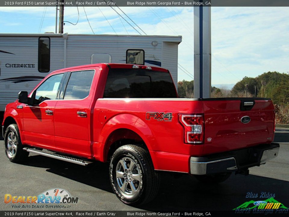 2019 Ford F150 Lariat SuperCrew 4x4 Race Red / Earth Gray Photo #3