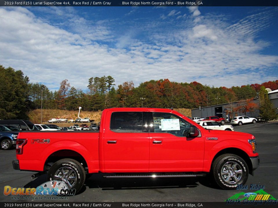 2019 Ford F150 Lariat SuperCrew 4x4 Race Red / Earth Gray Photo #6