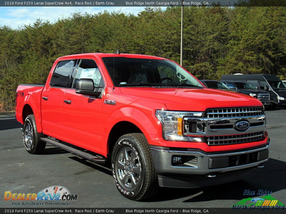 2019 Ford F150 Lariat SuperCrew 4x4 Race Red / Earth Gray Photo #7