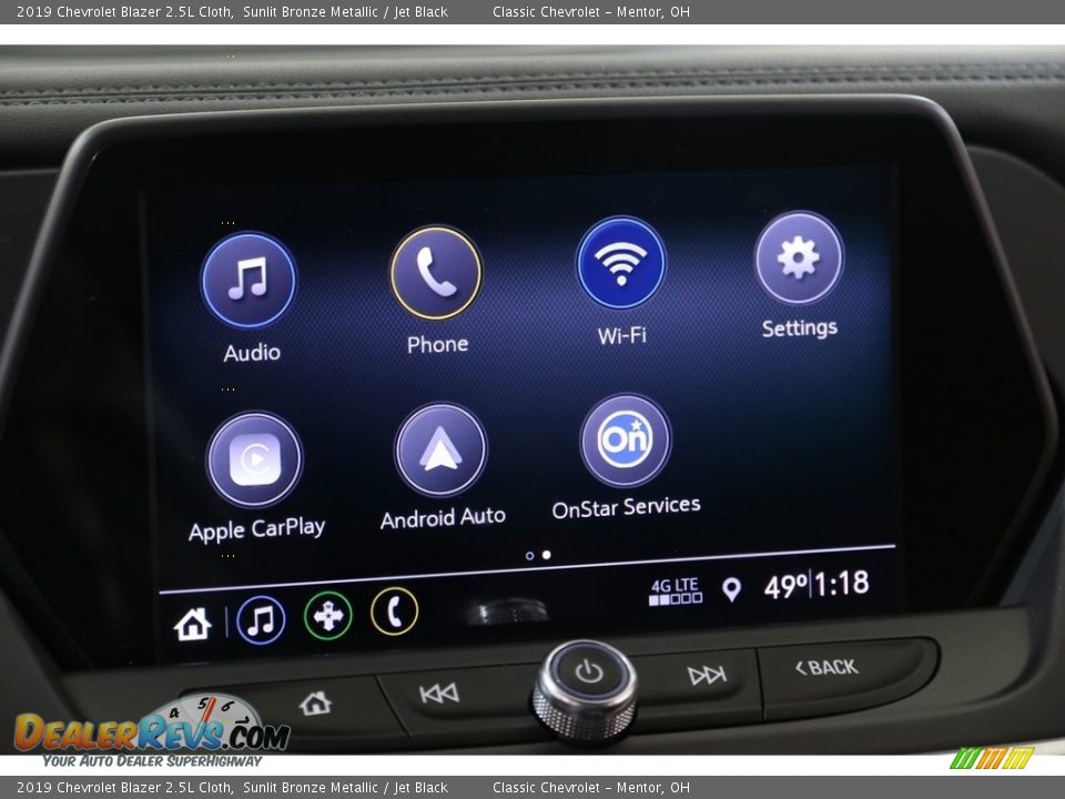 2019 Chevrolet Blazer 2.5L Cloth Sunlit Bronze Metallic / Jet Black Photo #10