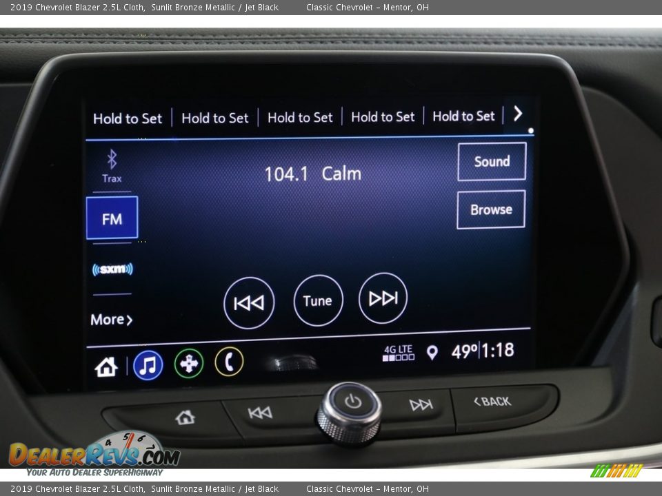 2019 Chevrolet Blazer 2.5L Cloth Sunlit Bronze Metallic / Jet Black Photo #11