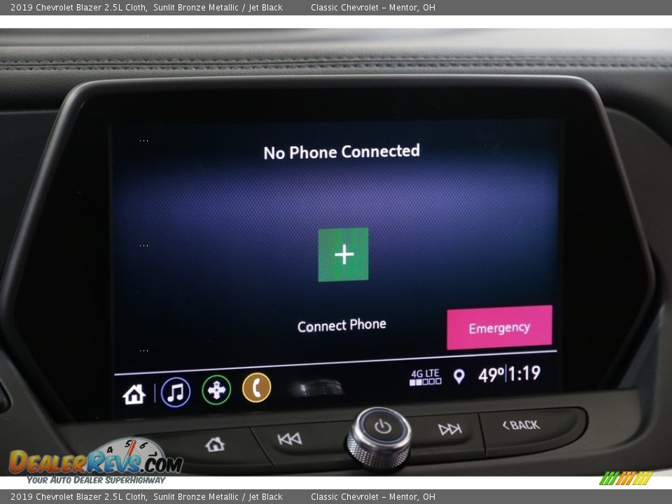 2019 Chevrolet Blazer 2.5L Cloth Sunlit Bronze Metallic / Jet Black Photo #12