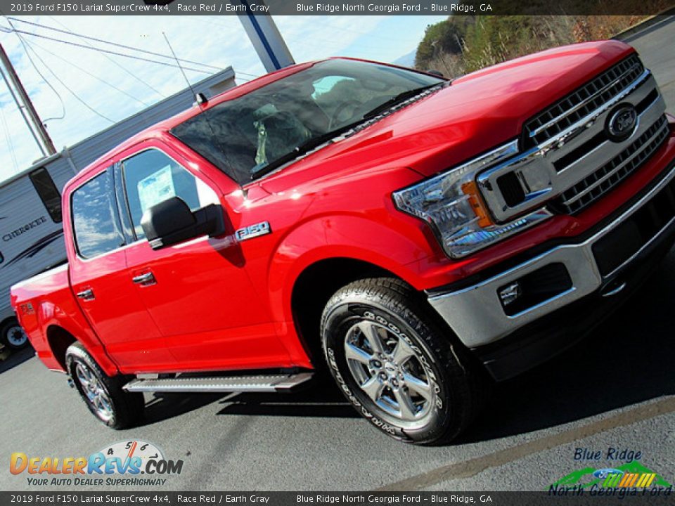 2019 Ford F150 Lariat SuperCrew 4x4 Race Red / Earth Gray Photo #34
