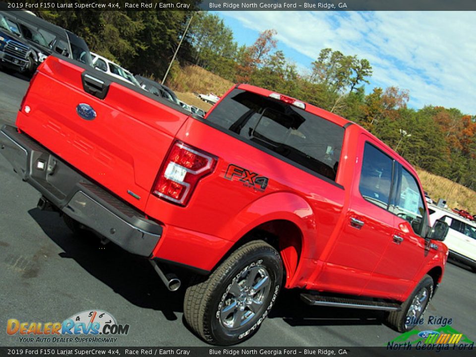 2019 Ford F150 Lariat SuperCrew 4x4 Race Red / Earth Gray Photo #35