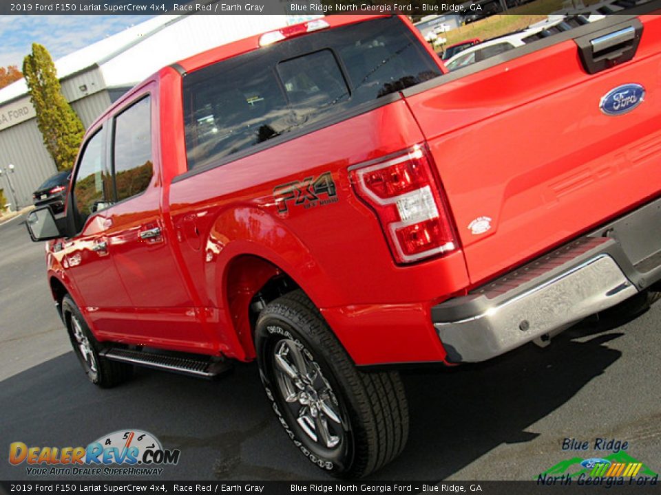 2019 Ford F150 Lariat SuperCrew 4x4 Race Red / Earth Gray Photo #36