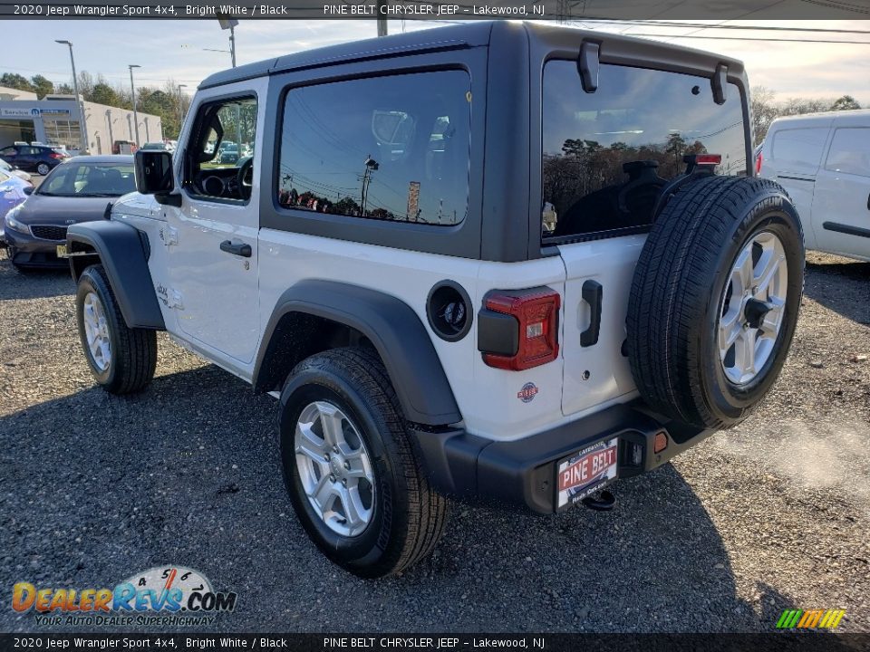 2020 Jeep Wrangler Sport 4x4 Bright White / Black Photo #4