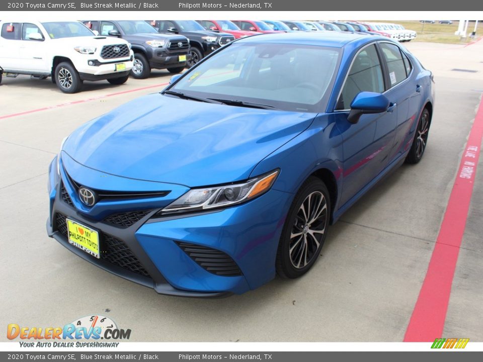 2020 Toyota Camry SE Blue Streak Metallic / Black Photo #4