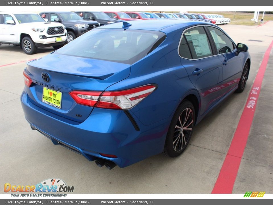2020 Toyota Camry SE Blue Streak Metallic / Black Photo #8