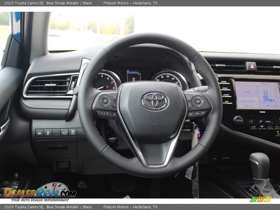 2020 Toyota Camry SE Blue Streak Metallic / Black Photo #22