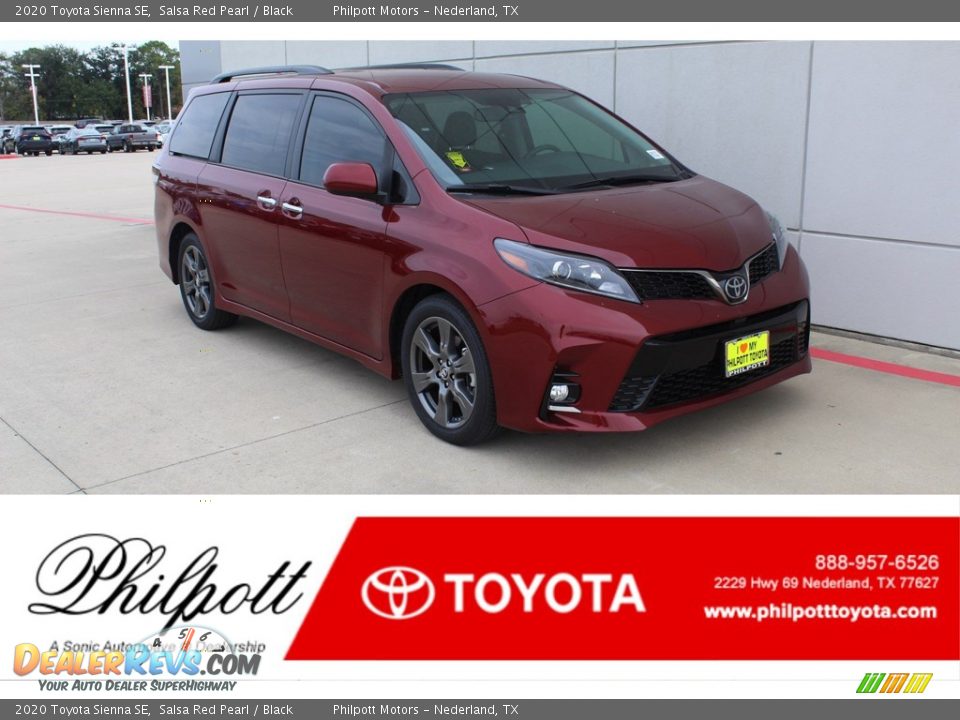 2020 Toyota Sienna SE Salsa Red Pearl / Black Photo #1