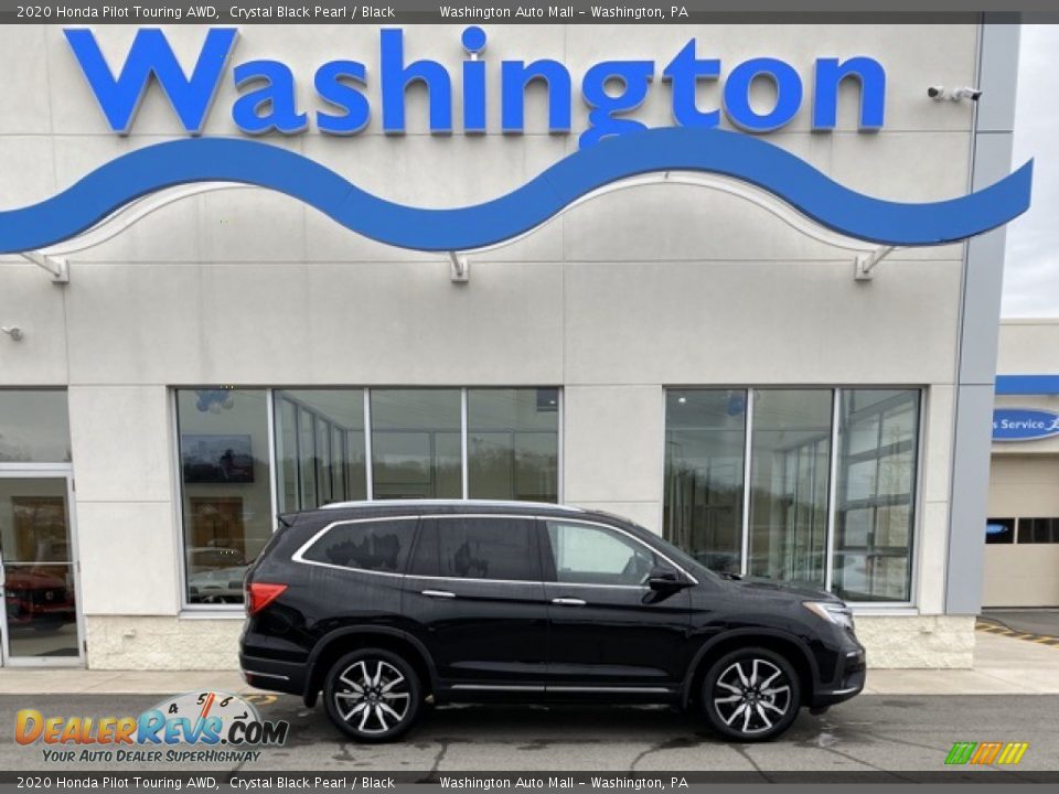 2020 Honda Pilot Touring AWD Crystal Black Pearl / Black Photo #1