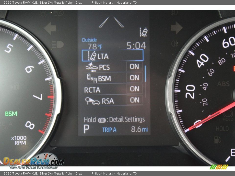 2020 Toyota RAV4 XLE Silver Sky Metallic / Light Gray Photo #15