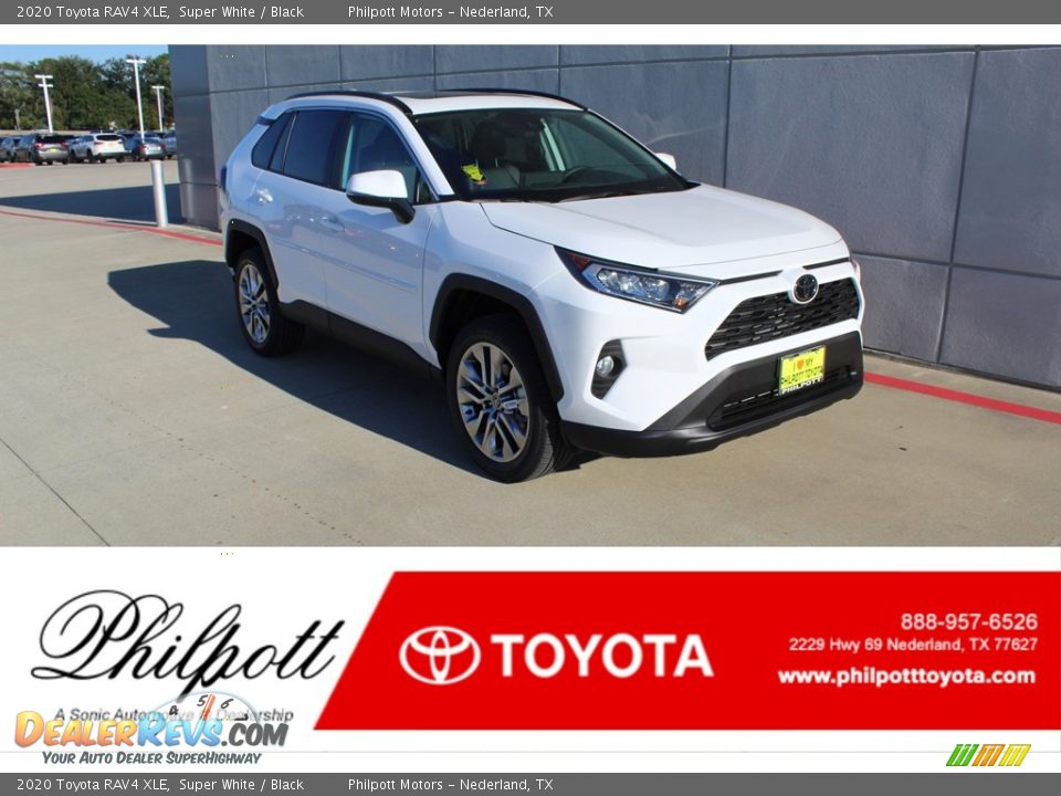 2020 Toyota RAV4 XLE Super White / Black Photo #1