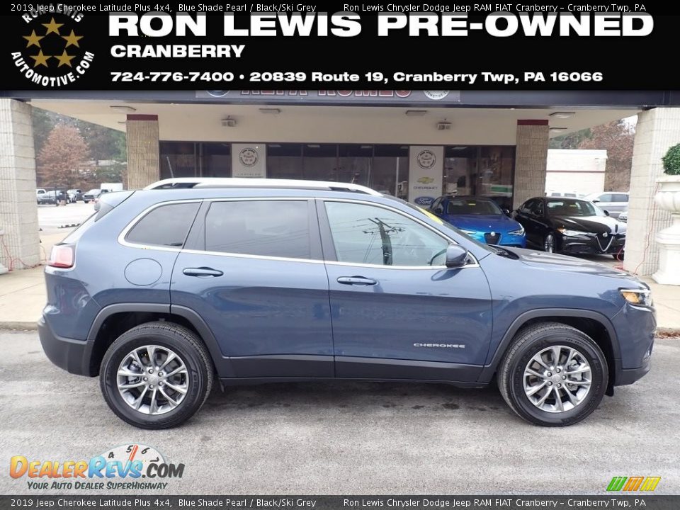 2019 Jeep Cherokee Latitude Plus 4x4 Blue Shade Pearl / Black/Ski Grey Photo #1