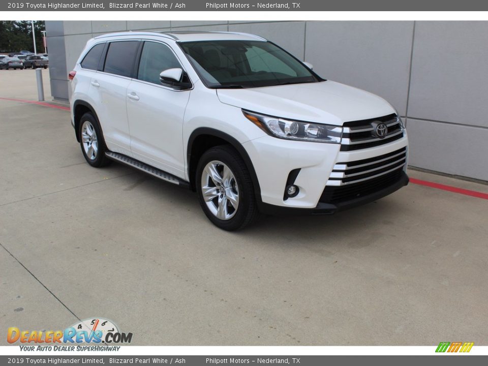2019 Toyota Highlander Limited Blizzard Pearl White / Ash Photo #2