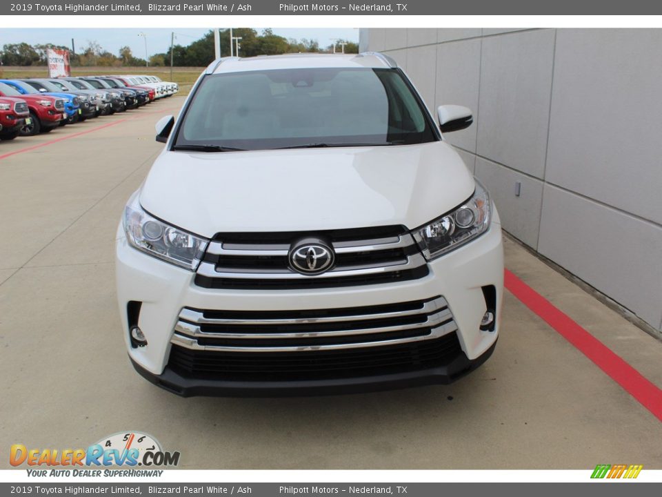 2019 Toyota Highlander Limited Blizzard Pearl White / Ash Photo #3