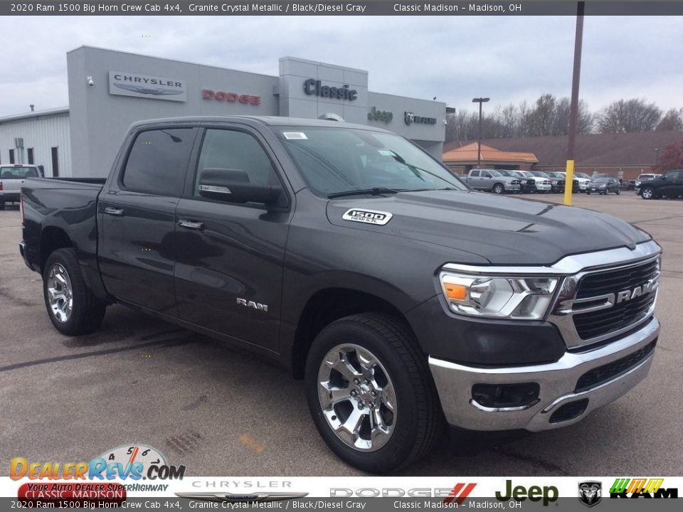 2020 Ram 1500 Big Horn Crew Cab 4x4 Granite Crystal Metallic / Black/Diesel Gray Photo #1