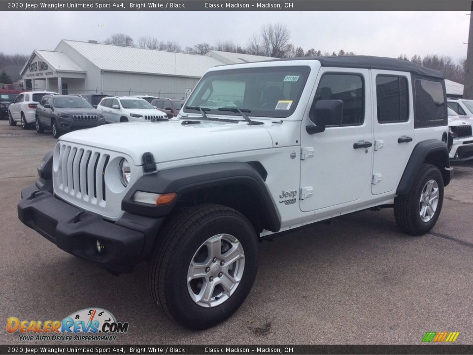 2020 Jeep Wrangler Unlimited Sport 4x4 Bright White / Black Photo #5