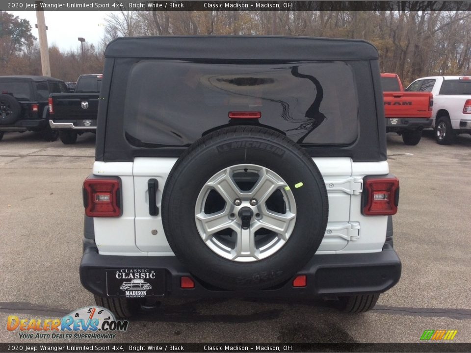 2020 Jeep Wrangler Unlimited Sport 4x4 Bright White / Black Photo #8