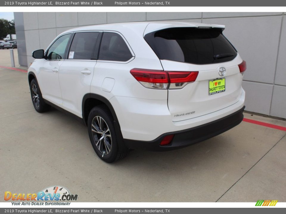 2019 Toyota Highlander LE Blizzard Pearl White / Black Photo #6