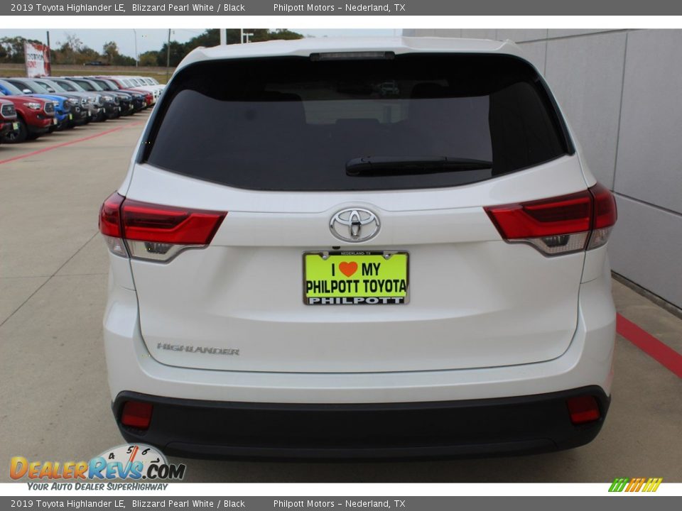 2019 Toyota Highlander LE Blizzard Pearl White / Black Photo #7