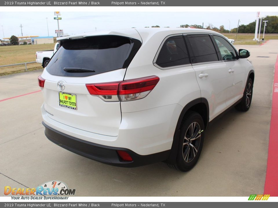 2019 Toyota Highlander LE Blizzard Pearl White / Black Photo #8