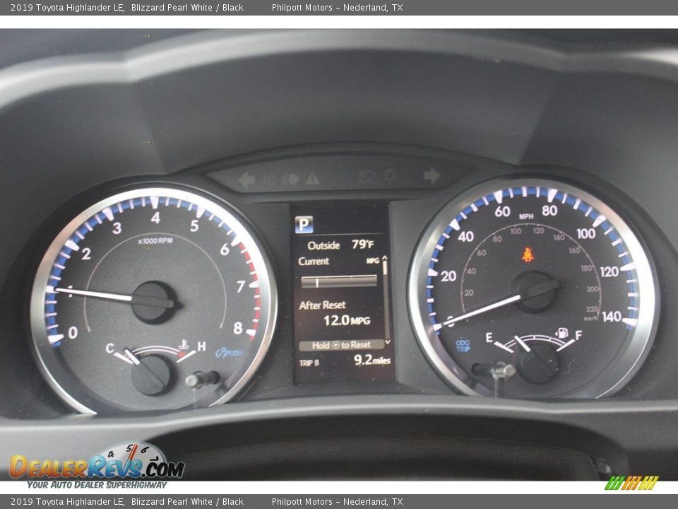 2019 Toyota Highlander LE Blizzard Pearl White / Black Photo #13