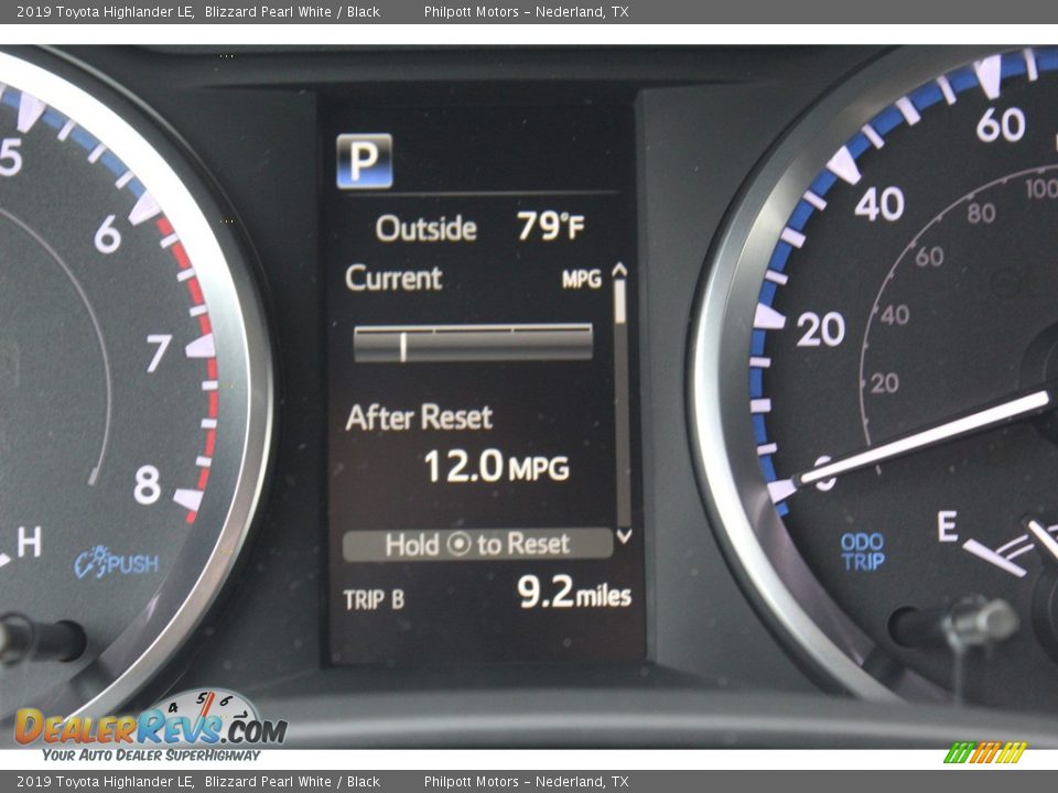 2019 Toyota Highlander LE Blizzard Pearl White / Black Photo #14