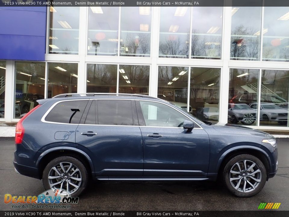 Denim Blue Metallic 2019 Volvo XC90 T6 AWD Momentum Photo #2