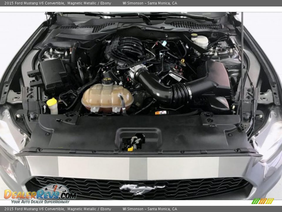 2015 Ford Mustang V6 Convertible Magnetic Metallic / Ebony Photo #9