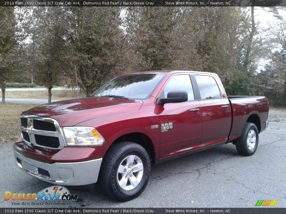 2019 Ram 1500 Classic SLT Crew Cab 4x4 Delmonico Red Pearl / Black/Diesel Gray Photo #2
