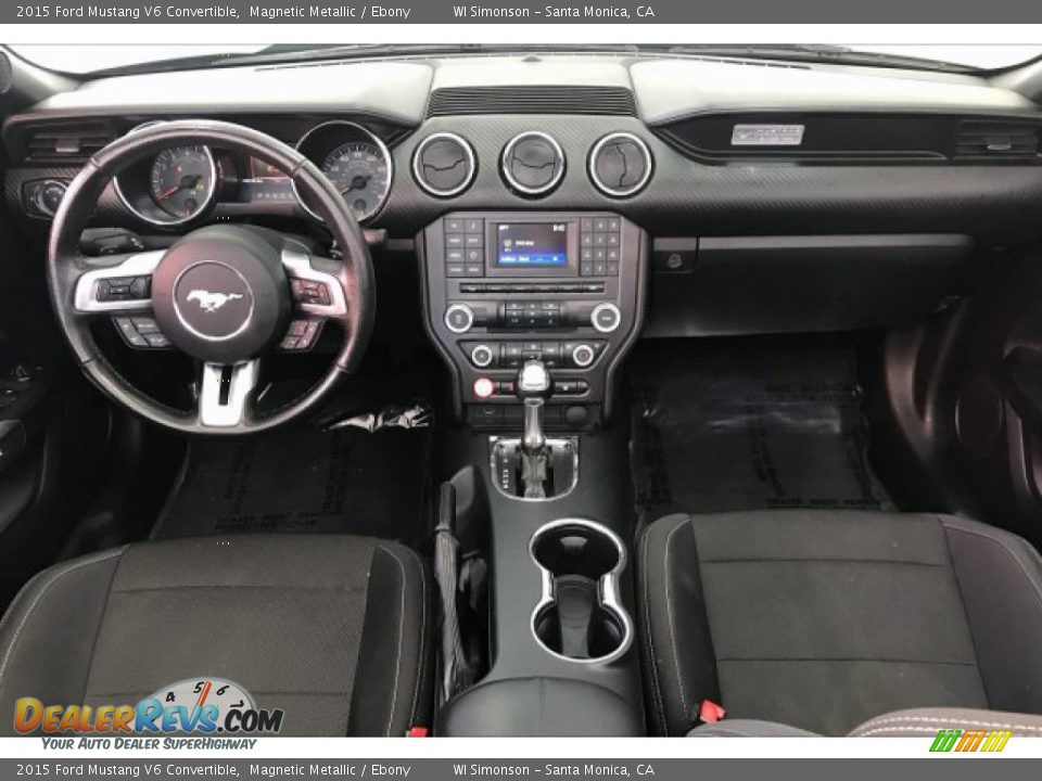 2015 Ford Mustang V6 Convertible Magnetic Metallic / Ebony Photo #17