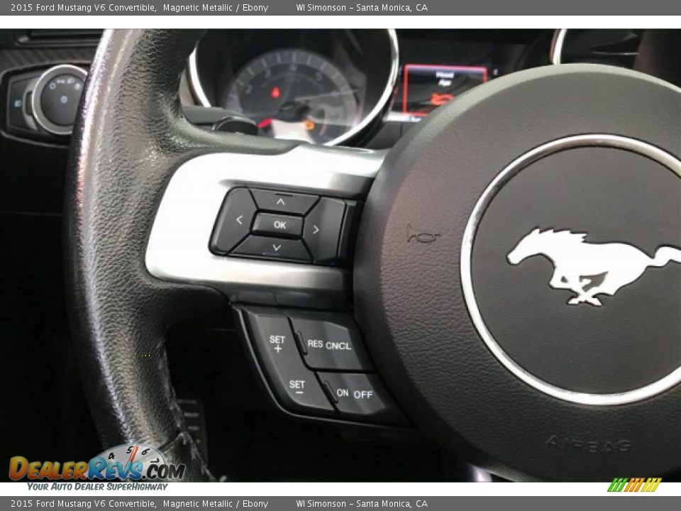 2015 Ford Mustang V6 Convertible Magnetic Metallic / Ebony Photo #18