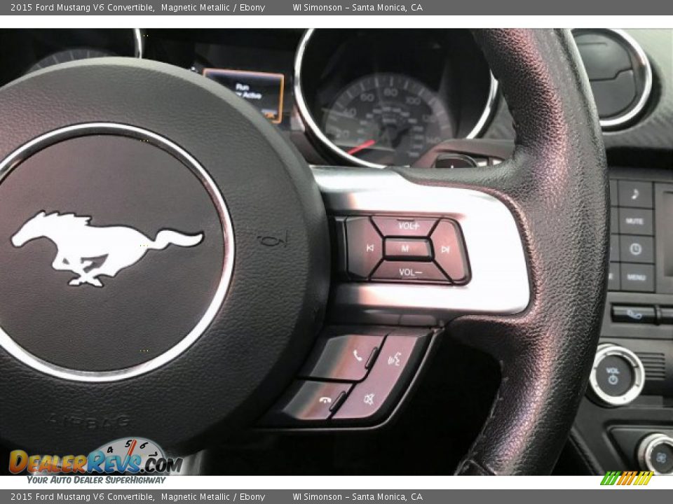 2015 Ford Mustang V6 Convertible Magnetic Metallic / Ebony Photo #19