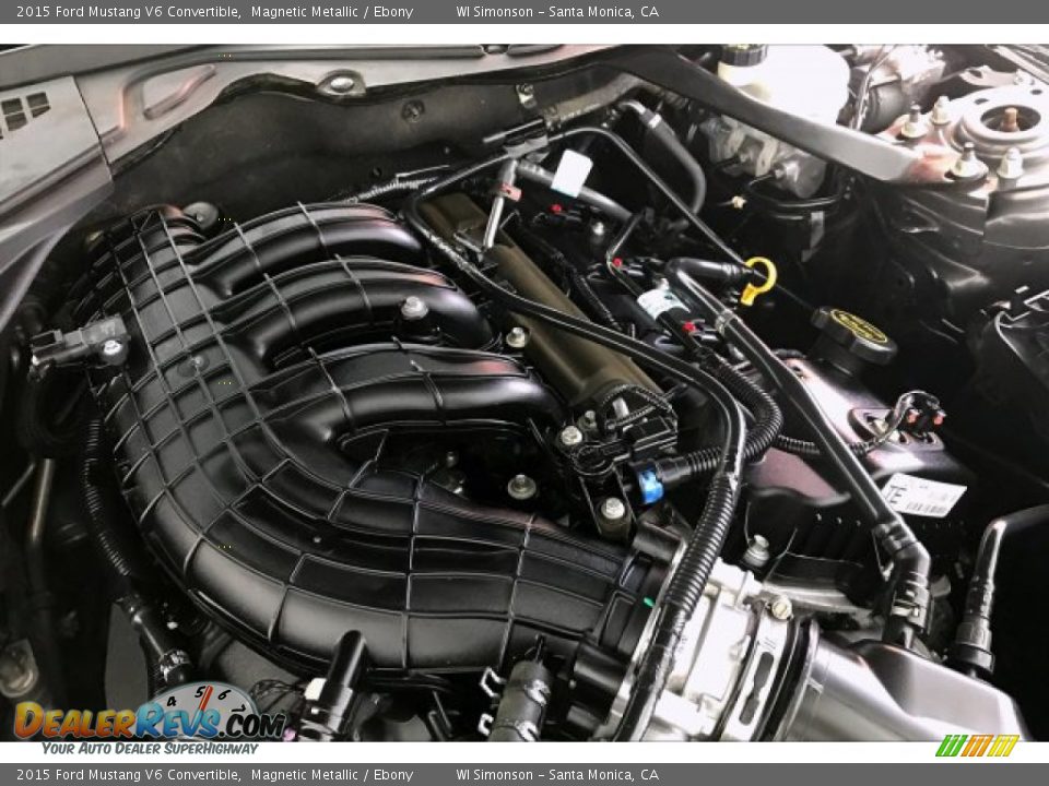 2015 Ford Mustang V6 Convertible Magnetic Metallic / Ebony Photo #29