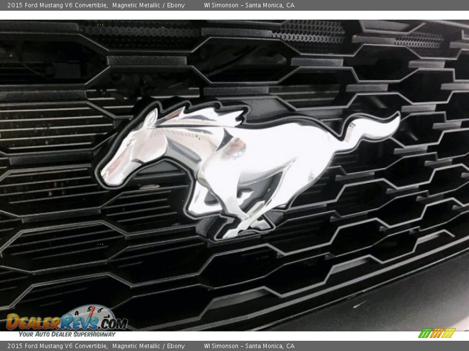2015 Ford Mustang V6 Convertible Magnetic Metallic / Ebony Photo #31
