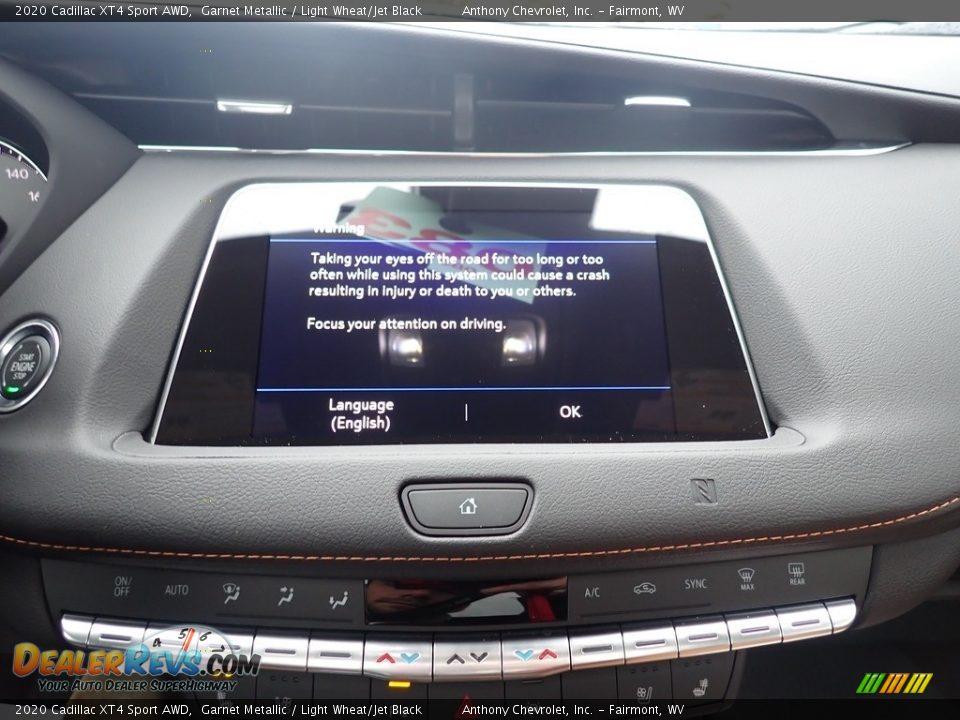 2020 Cadillac XT4 Sport AWD Garnet Metallic / Light Wheat/Jet Black Photo #14