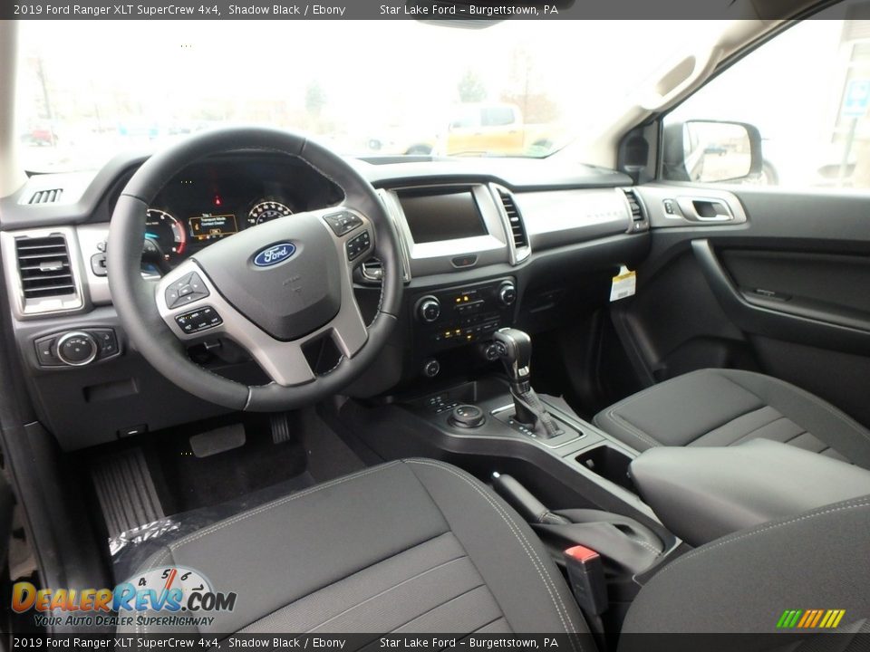 Ebony Interior - 2019 Ford Ranger XLT SuperCrew 4x4 Photo #14