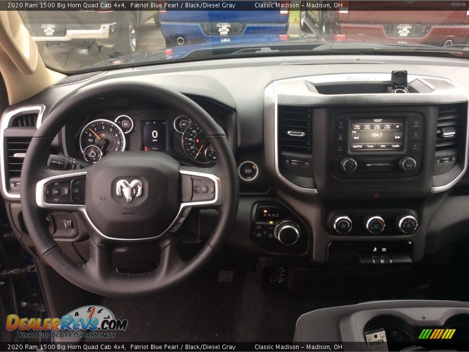 2020 Ram 1500 Big Horn Quad Cab 4x4 Patriot Blue Pearl / Black/Diesel Gray Photo #3
