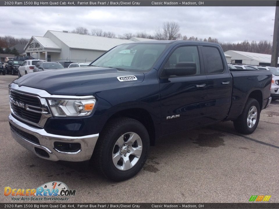 2020 Ram 1500 Big Horn Quad Cab 4x4 Patriot Blue Pearl / Black/Diesel Gray Photo #5