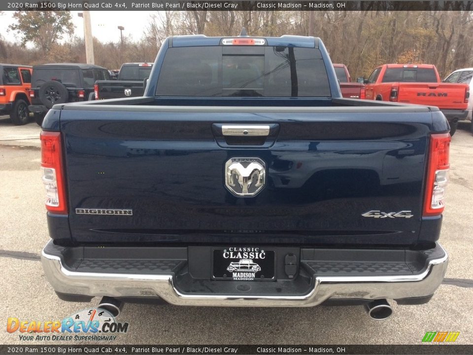 2020 Ram 1500 Big Horn Quad Cab 4x4 Patriot Blue Pearl / Black/Diesel Gray Photo #8