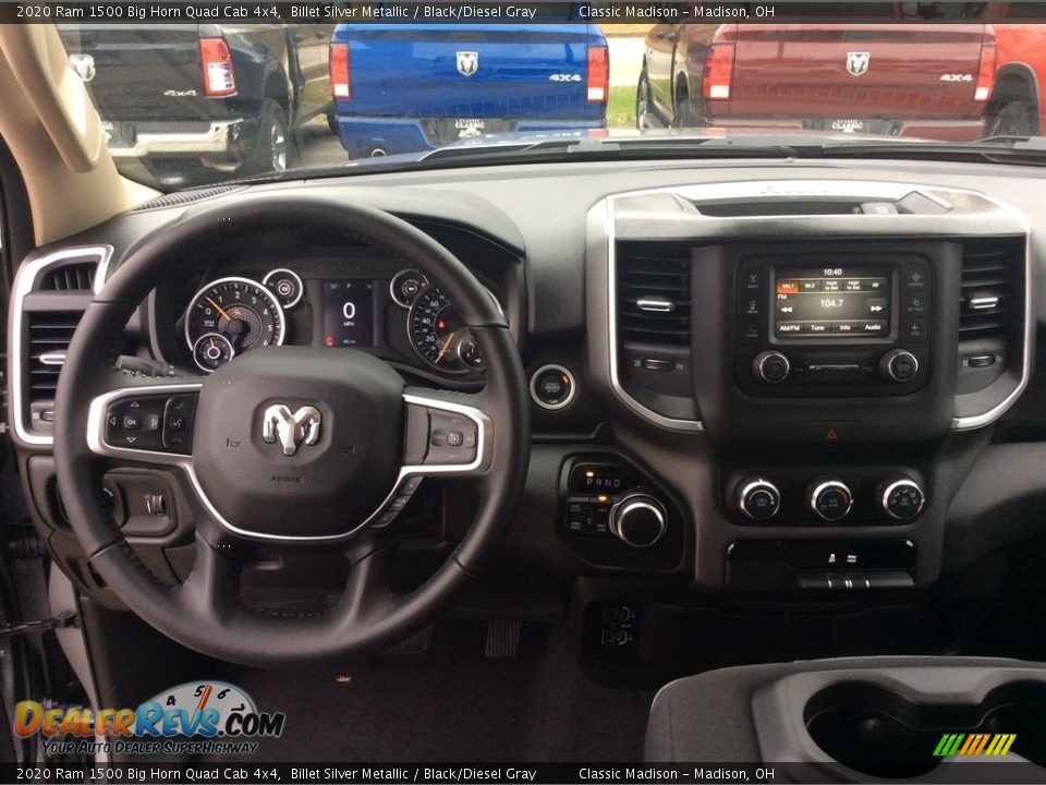 2020 Ram 1500 Big Horn Quad Cab 4x4 Billet Silver Metallic / Black/Diesel Gray Photo #3
