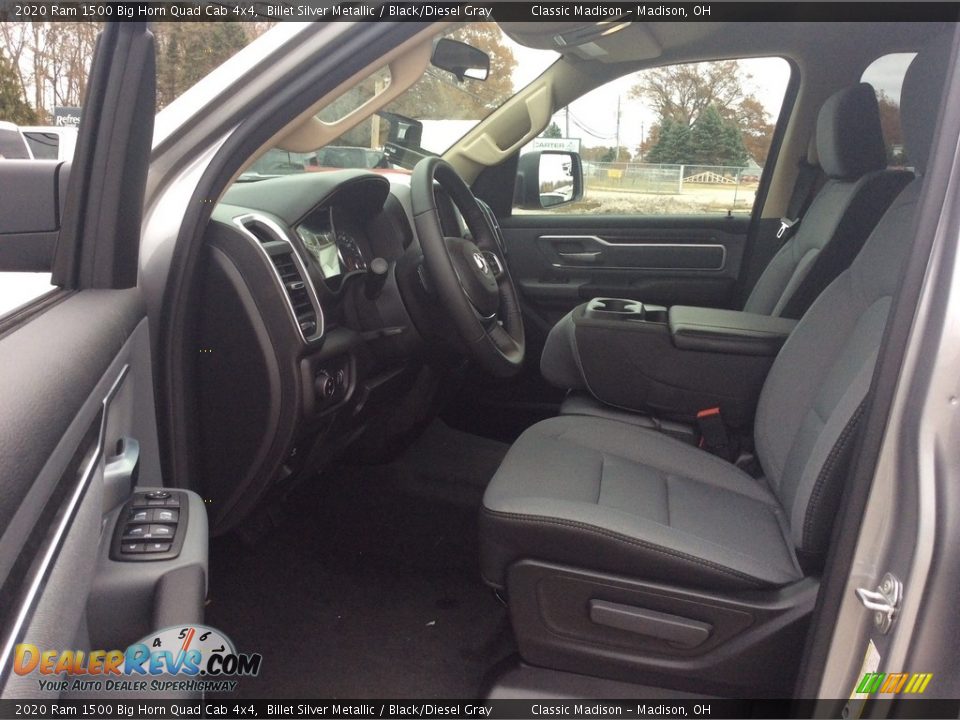 2020 Ram 1500 Big Horn Quad Cab 4x4 Billet Silver Metallic / Black/Diesel Gray Photo #12